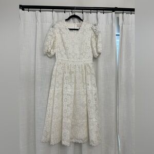 Rachel Parcell White Floral Lace Dress